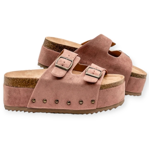 Corky's Wannabe Pink Platform Sandals - Picture 1 of 4